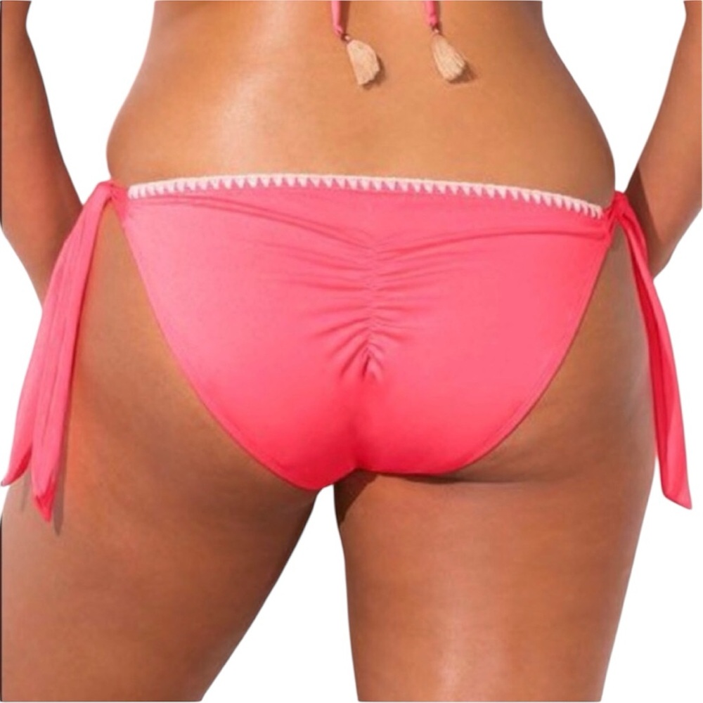 Swimsuits for All Ashley Graham | Pink Sahara Side Tie Pink Bikini | 16-18 - Picture 5 of 9